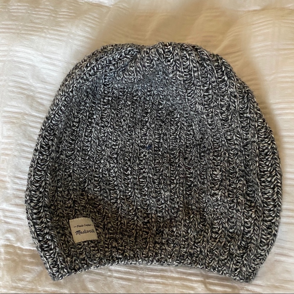 Madewell Hats | Black and White Slouchy Beanie